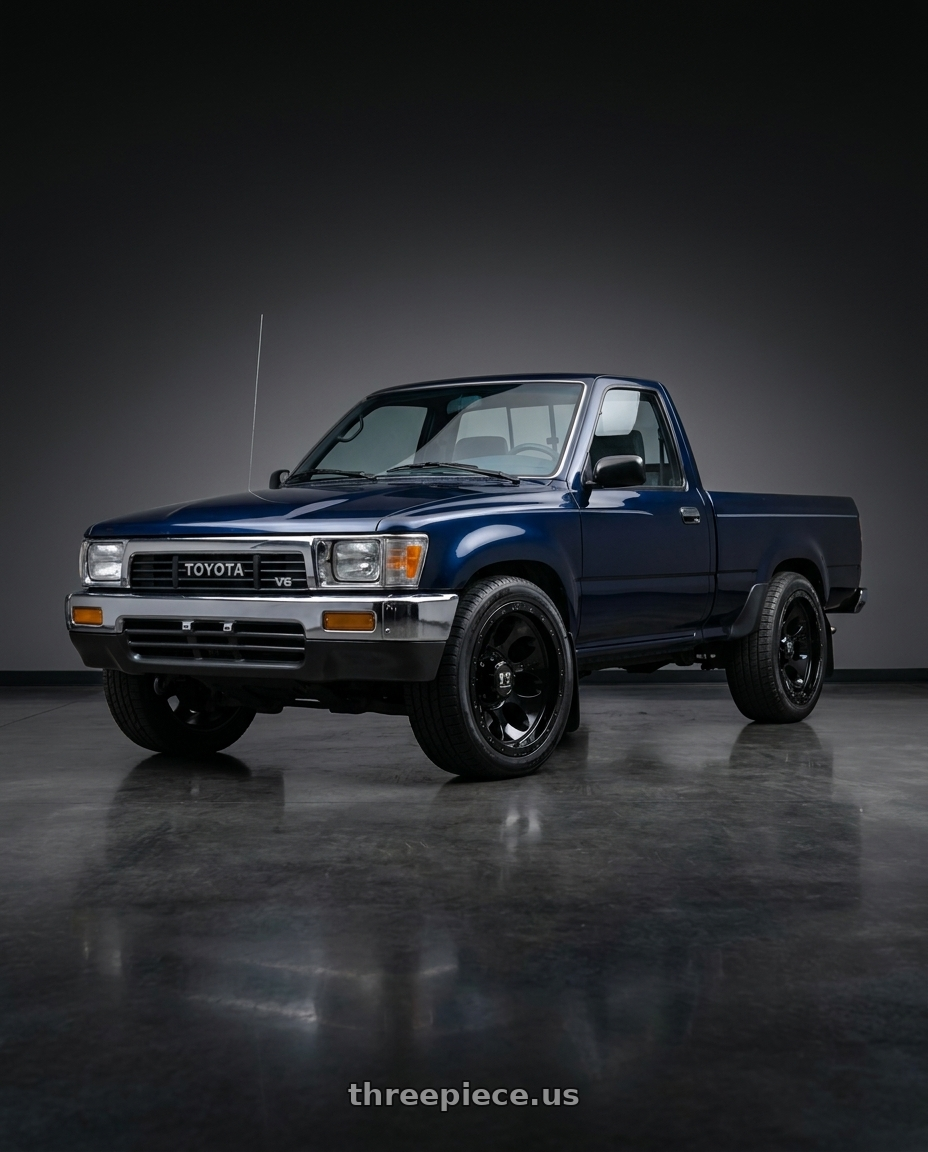 1991 Toyota Pickup with FULL THROTTLE FT5096 6x139.7 15x10 -44 Gloss Black wheels
