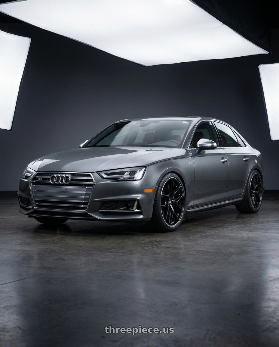 2015 Audi S4 B8.5 with BBS CC-R 5x112 19x8.0+27 Satin Black wheels