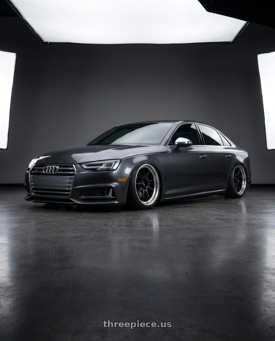 2015 Audi S4 B8.5 with Konig Countergram 5x112 19x11+40 Matte Black / Matte Machined Lip wheels