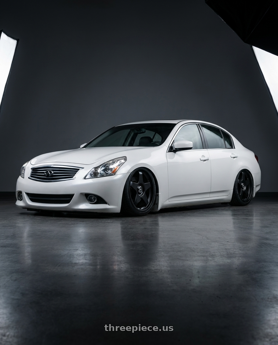 2012 Infiniti G37 with fifteen52 CHICANE 5x114.3 / 5x120 19x8.5 +35 ASPHALT BLACK (SATIN BLACK) wheels