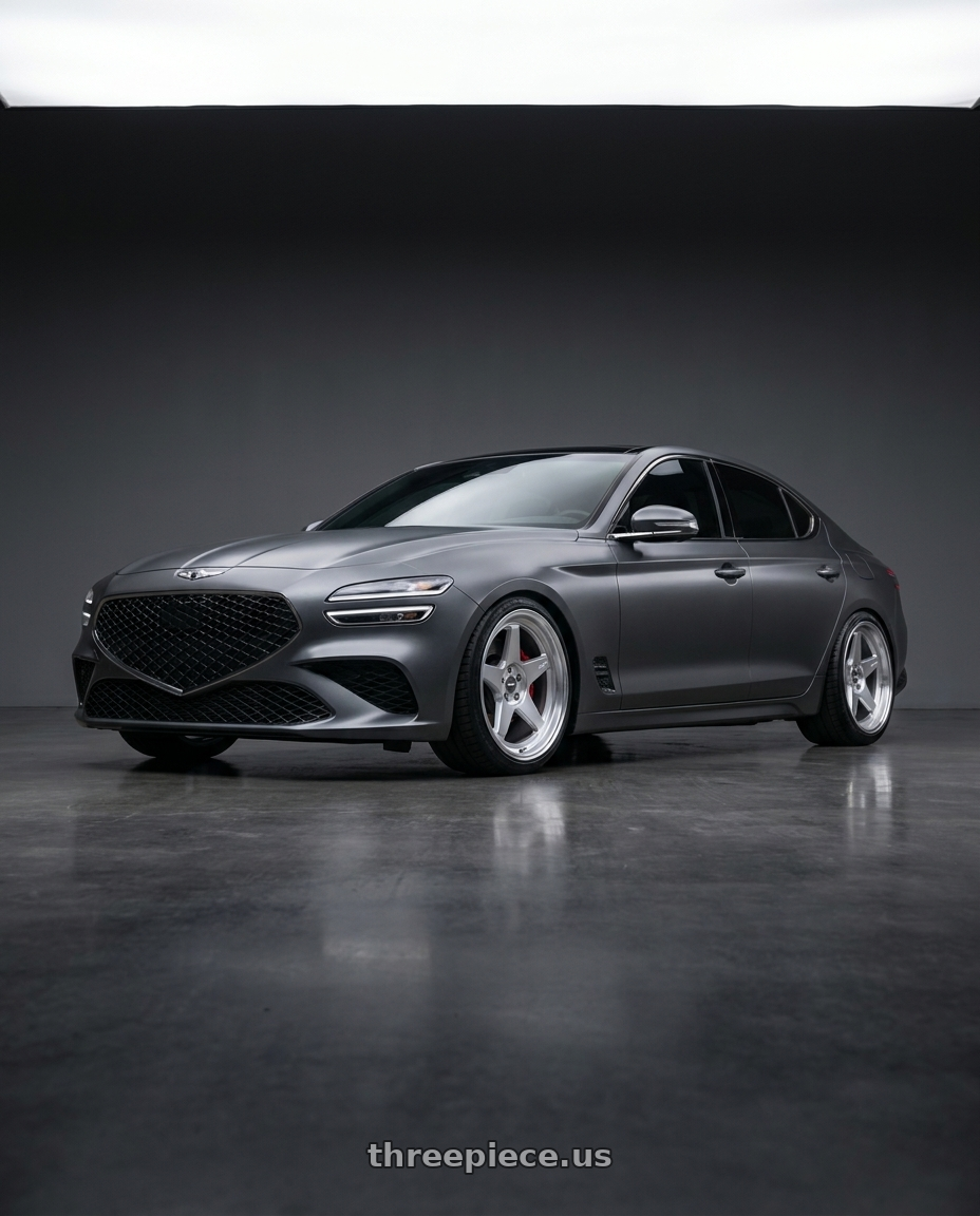 2022 Genesis G70 with ESR Wheels CR SERIES CR5 5x100 18x10.5 +22 Hyper Silver wheels