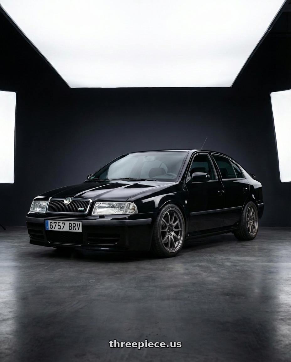 2002 Skoda Octavia RS with Enkei GTC01 5x114.3 17x9.5+38 Hyper Black wheels