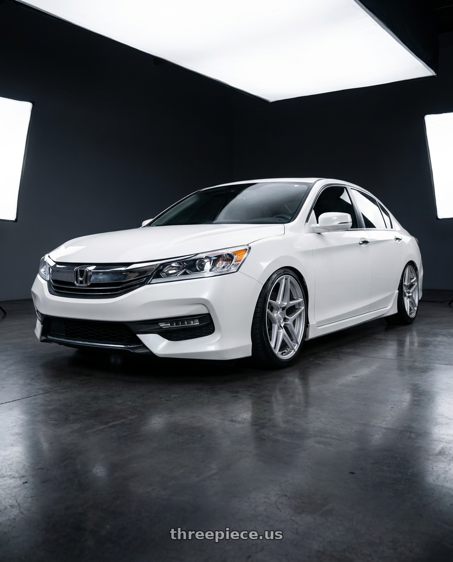 2016 Honda accord with Kansei K15H Astro 5x114.3 18x9.5 35 Hyper Silver wheels