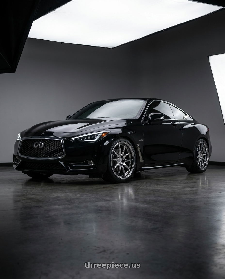 2016 Infiniti Q60 with Aodhan DS02 5x114.3 19x8.5 +35 Vacuum Chrome wheels