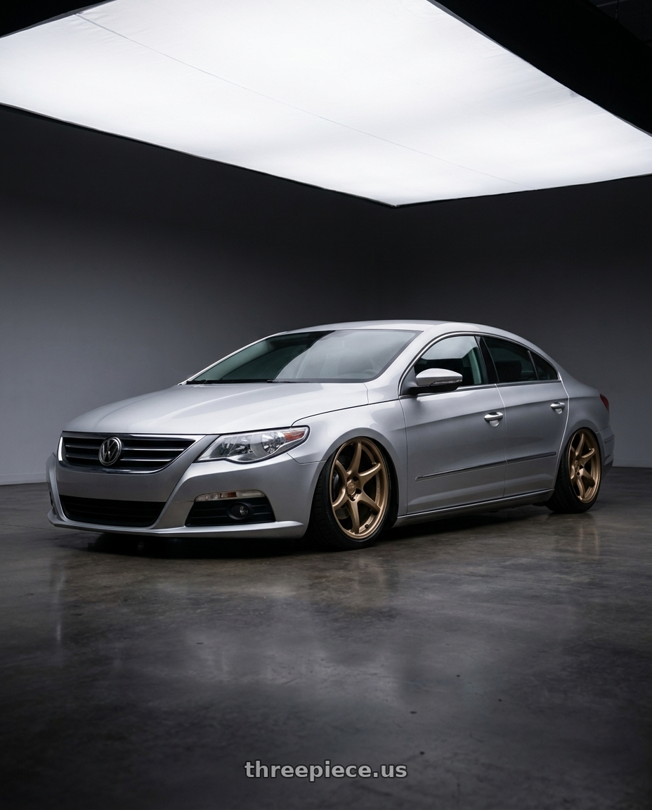 2015 Volkswagen CC with Kansei K11B Tandem 5X112 19x10.5 22 Bronze wheels