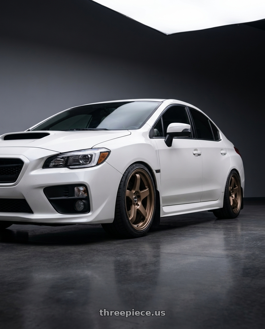 2017 Subaru WRX Limited, Crystal Pearl White with Ns Wheels NS-M01 5x114.3 18x8.5 +35 Bronze wheels