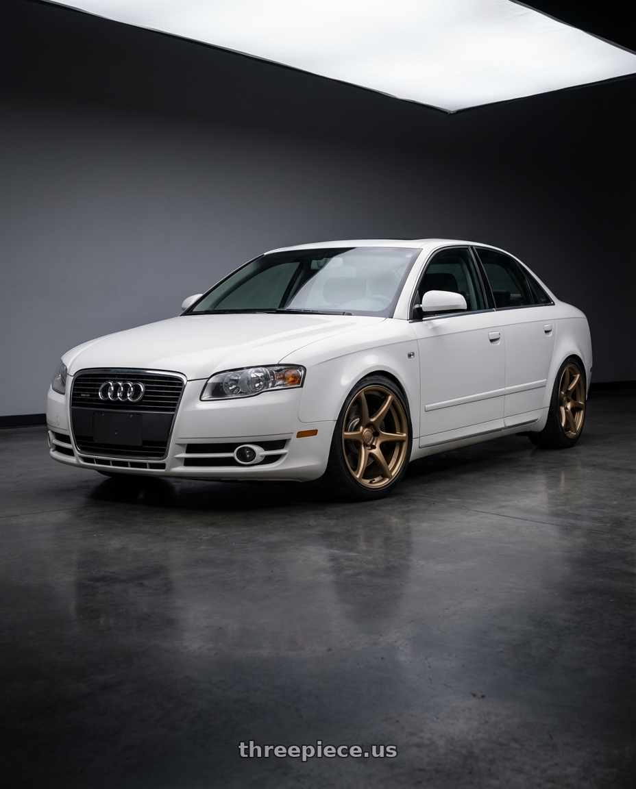 2010 Audi A4 B7 with Kansei K11B Tandem 5X112 18x8.5 35 Bronze wheels