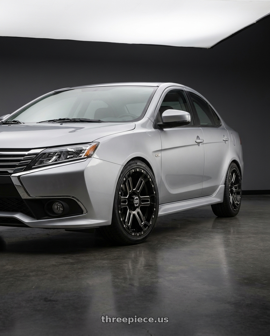 2018 Grand Lancer with Enkei Commander 6x135 18x8.5+25 Black Machined wheels