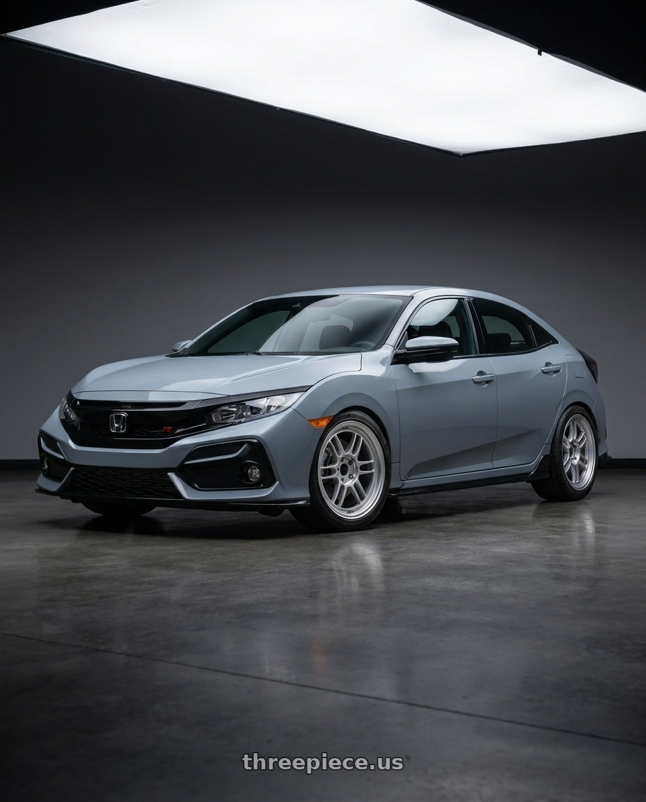 2021 Honda Civic Type R with Enkei RPF1 5x120 18x8.5+40 Silver wheels
