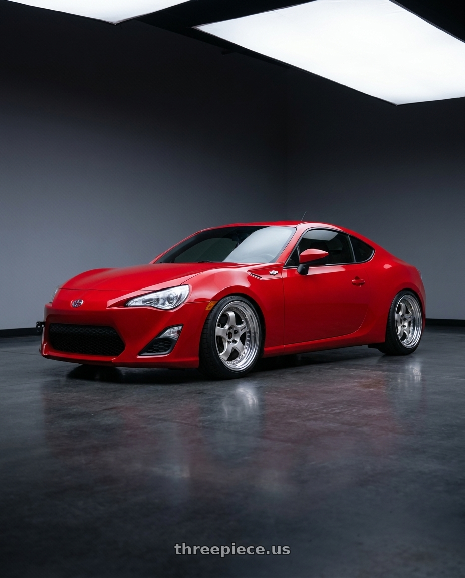 2013 Scion FR-S with Work Meister S1 3P 5x100 18x8+43 R Disk Bright Buff Finish wheels