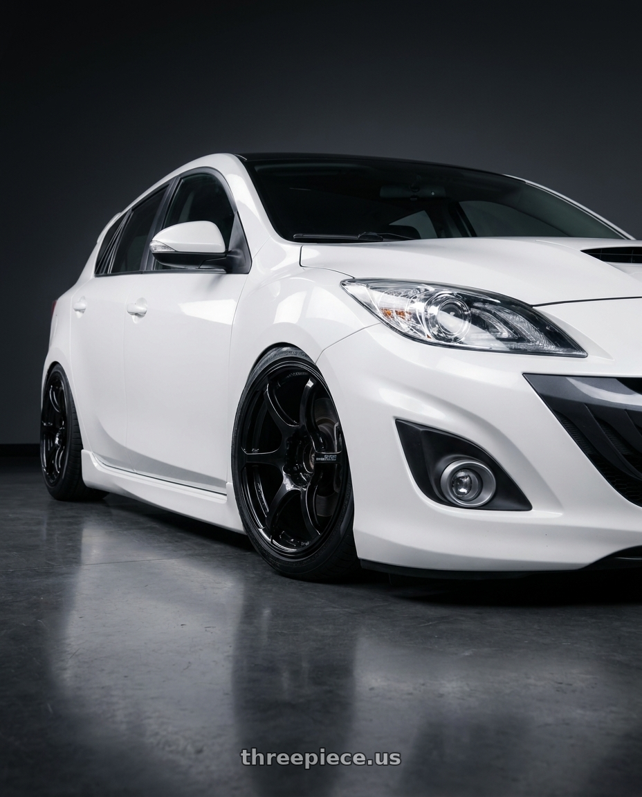 2012 Mazda Mazdaspeed3 with Advan RGIII 5x114.3 18x8.0+37 Gloss Black wheels