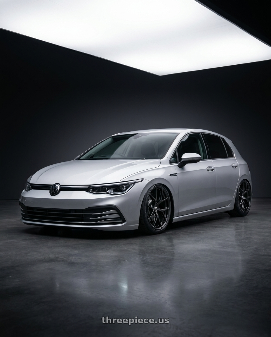 2024 Volkswagen Golf R MK8 with BBS FI-R Evo 5x112 19x9.5+15 Satin Black wheels