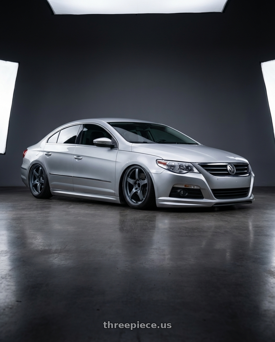 2015 Volkswagen CC with Gram Lights 57CR 5x112 19x9.5+45 Gunblue II wheels