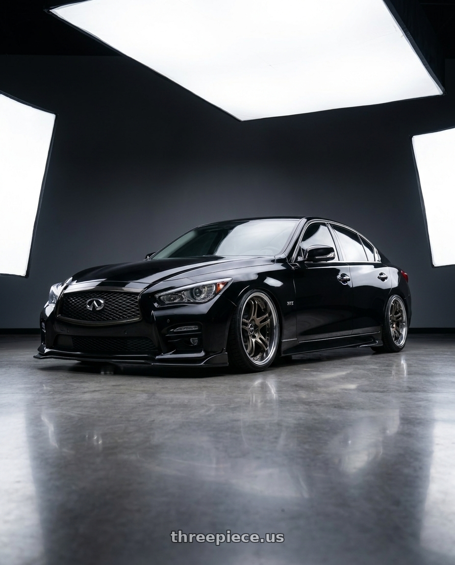 2017 Infiniti Q50 with SSR Professor SPX STD 5x114.3 19X9.5+43 NR Disk High Metal Bronze wheels