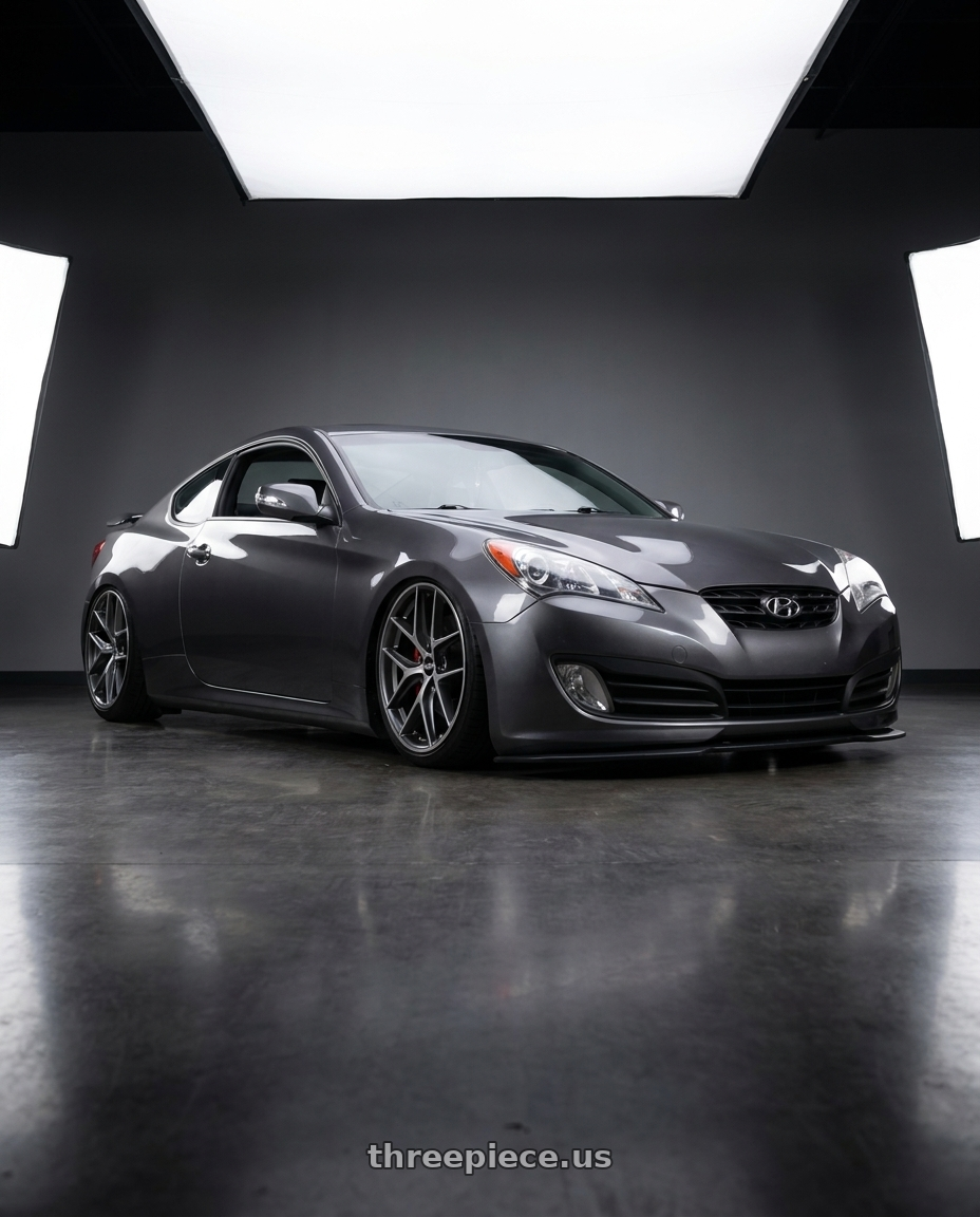 2014 Hyundai Genesis Coupe with BBS CC-R 5x114.3 19x8.5+30 Graphite w/ Diamond Cut Face wheels