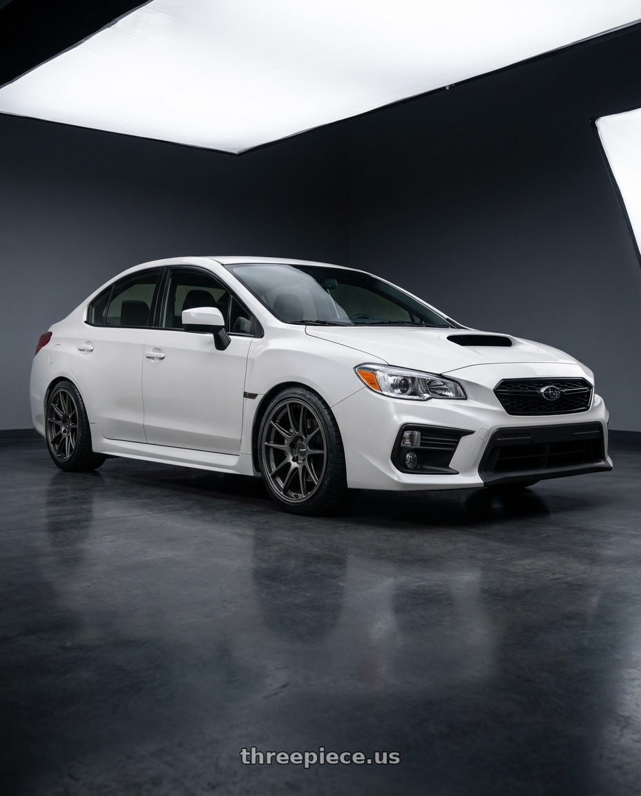 2021 Subaru WRX with Enkei GTC01RR 5x114.3 18x9.5+35 Matte Gunmetallic wheels
