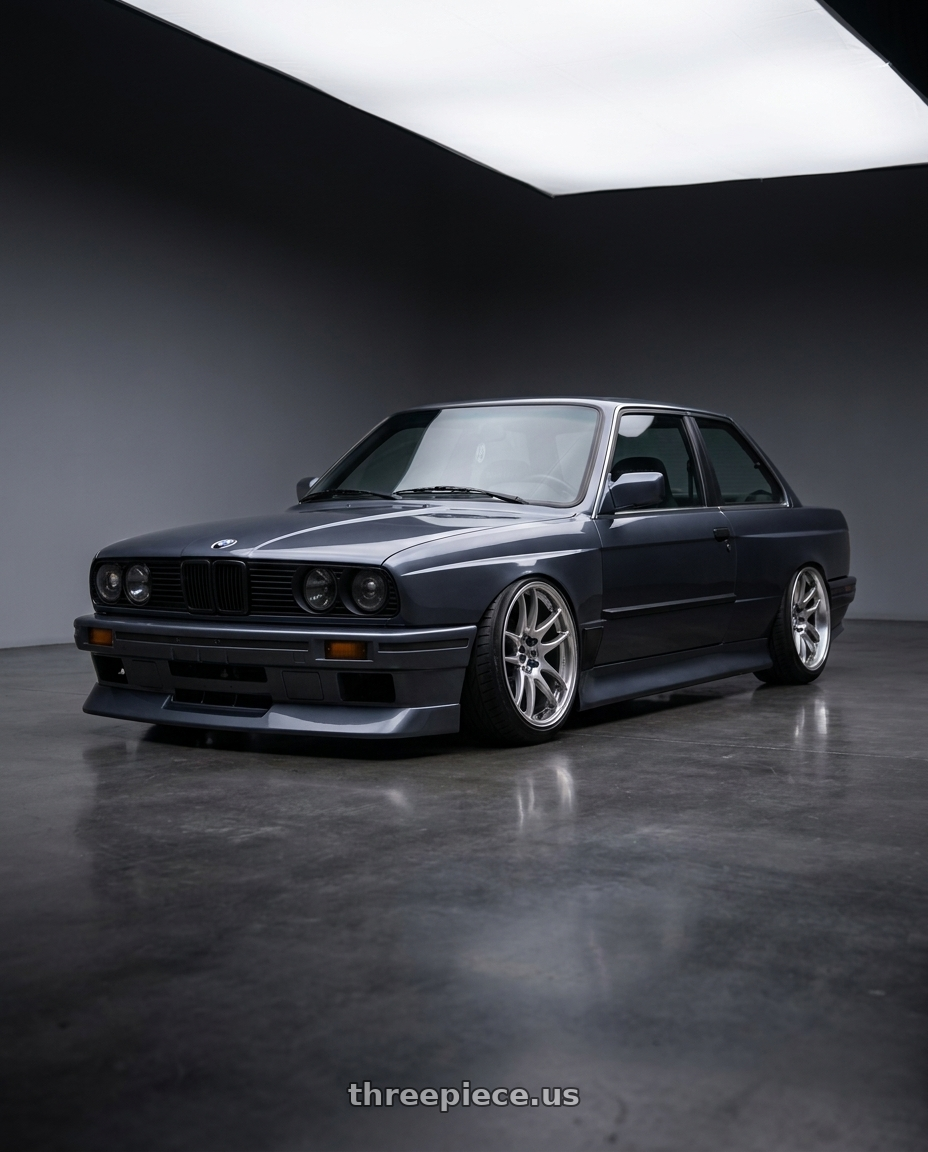 1989 BMW 325i with Work Emotion Cr Kiwami 5x100 17x9 +17 Gt Silver wheels