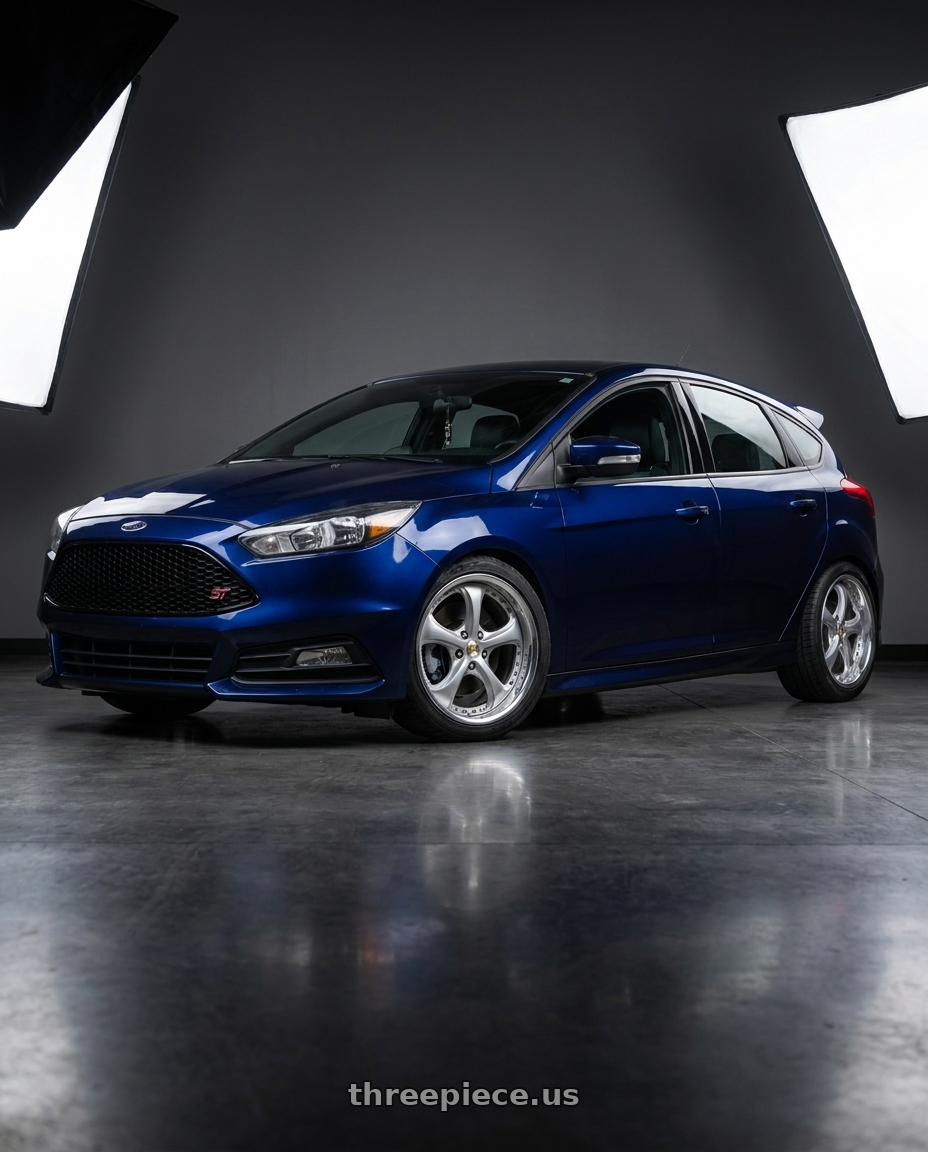 2017 ford focus st Koni with Work Wheels VS-KF 5x108 19x7.5+40 Light Grey Silver O Disk FULL REVERSE wheels