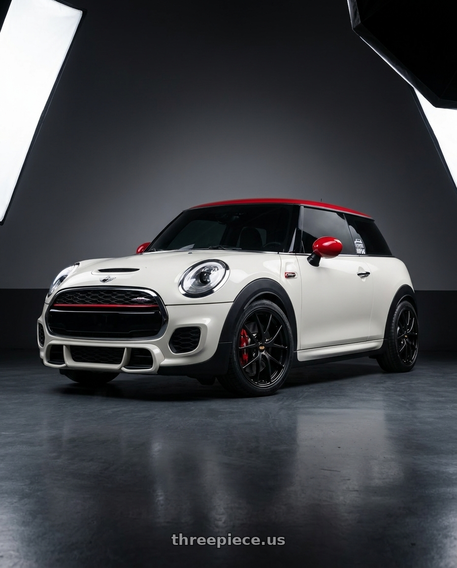 2017 MINI Hatch JCW with BBS RI-A 5x112 18x8.5 +38 Diamond Black wheels