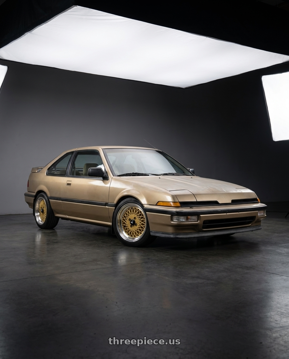 1987 Acura integra with Enkei Enkei92 Classic Line 4x100 15x7+38 Gold wheels
