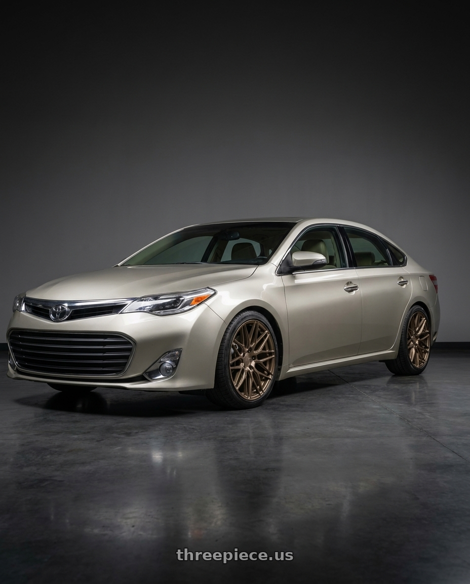 2013 toyota avalon with F1R F103 5X114.3 19x9 +35 Brushed Bronze wheels