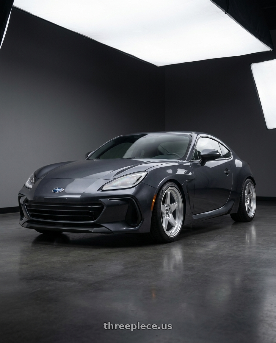 2023 Subaru BRZ premium with ESR Wheels CR SERIES CR5 5x100 18x9.5 +35 Hyper Silver wheels