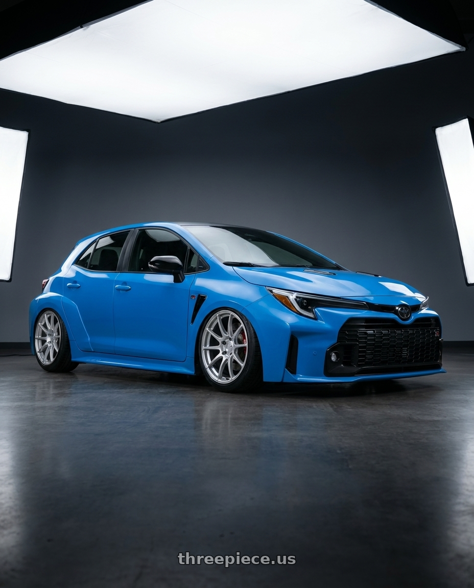 2024 Toyota GR Corolla with Ssr Gtv02 5x114.3 18x8.5+40  GLARE SILVER wheels