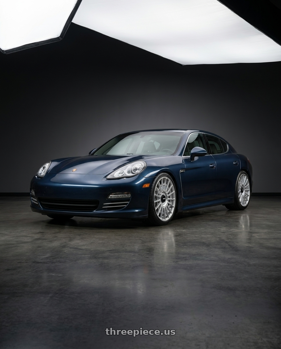 2012 Porsche Panamera with Rotiform 1PC R134 FLG 5X120 18X8.5 +35 GLOSS SILVER wheels
