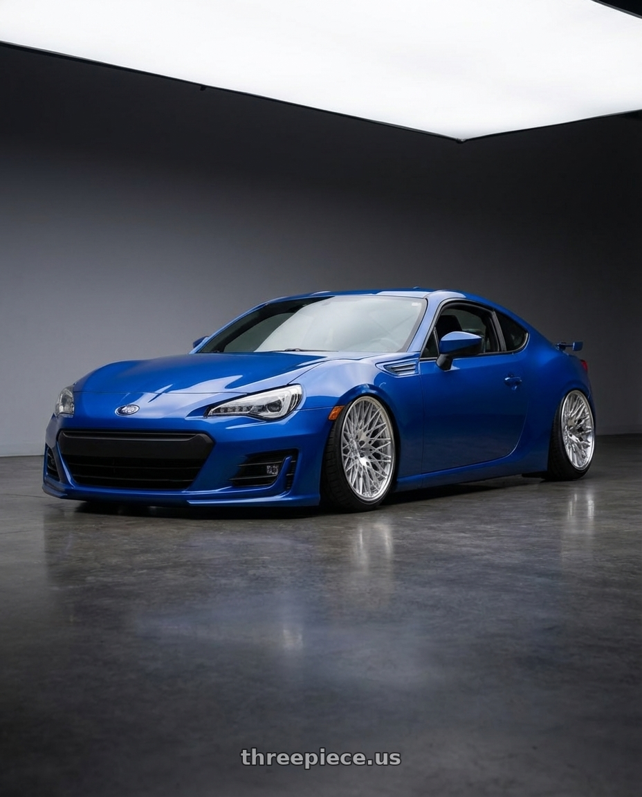 2017 Subaru BRZ with Avant Garde Wheels M540 5X100 18x8 +30 Silver Machined wheels