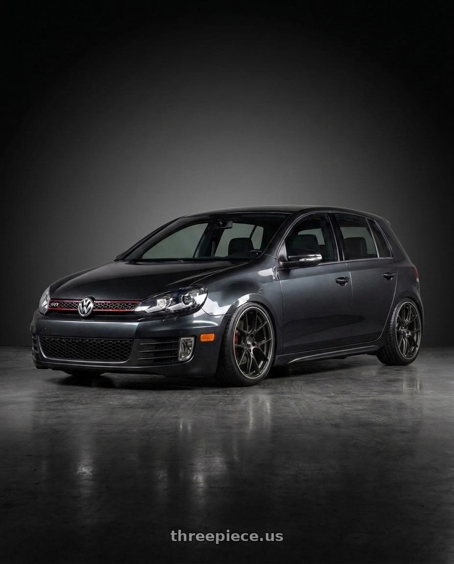 2013 volkswagen gti with BBS CH-R 5x130 19x8.5 +51 Satin Black Polished Rim Protector wheels