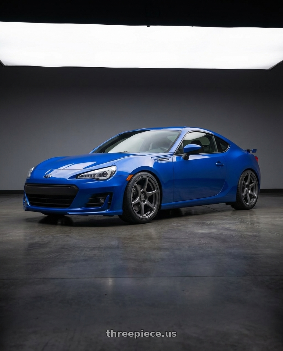 2017 Subaru BRZ with Kansei K11G Tandem 5X100 17x9.5 12 Gunmetal wheels