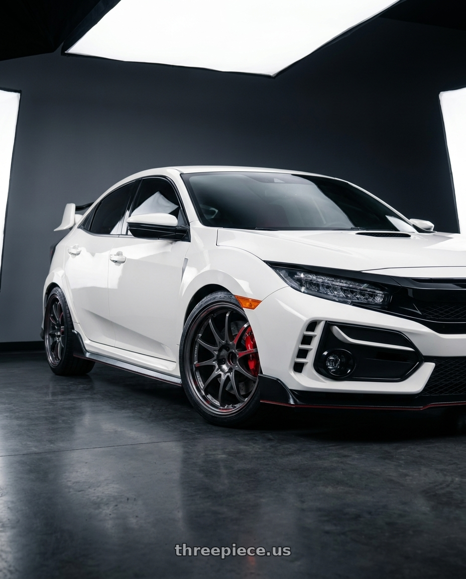2020 honda civic type r with Volk Racing CE28SL 5x114.3 18x9.5+45 wheels