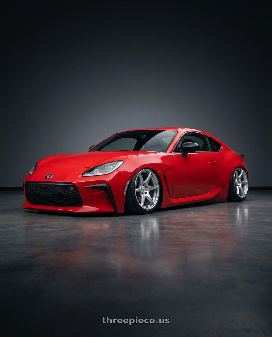 2024 Toyota GR86 with Kansei K11S Tandem 5x114.3 18x10.5 12 Hyper Silver wheels