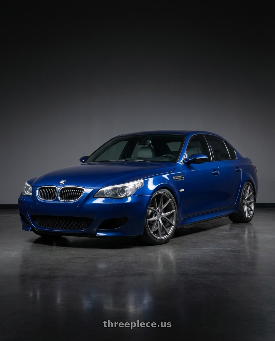 2010 BMW M5 E60 with Niche 1PC M116 MISANO 5X120 19X8.5 +35 MATTE GUN METAL wheels