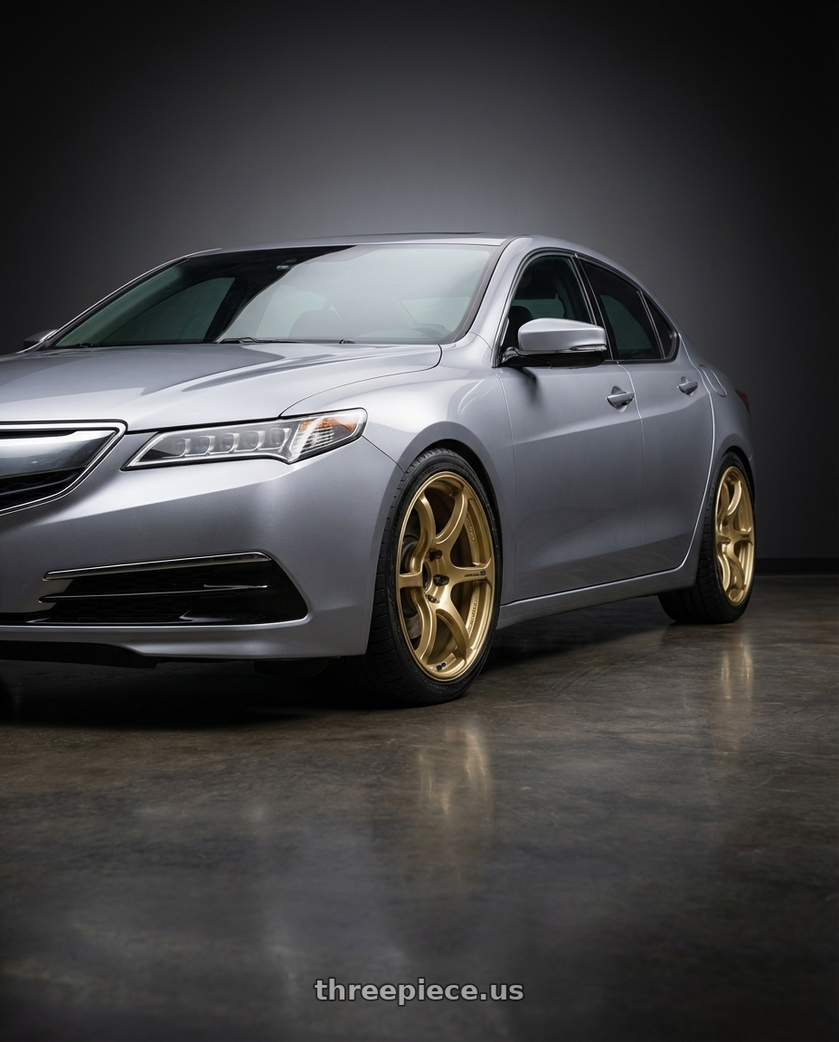 2019 Acura TLX with Advan RGIII 5x114.3 19x9.0+25 Gold wheels