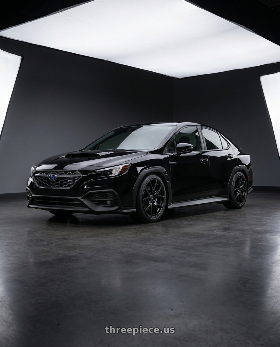 2022 wrx drop with Ssr Gtv03 5x114.3 18x8.5+40  FLAT BLACK wheels