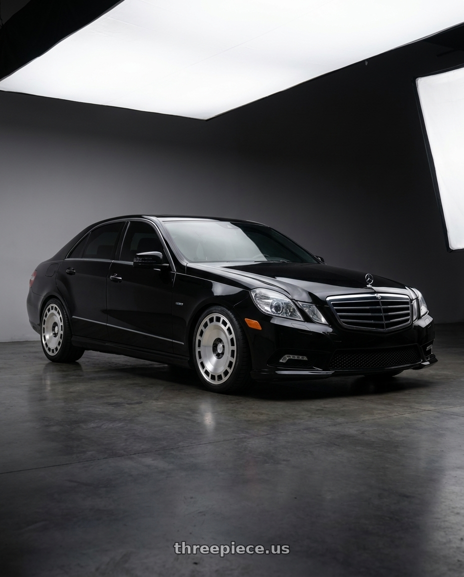 2011 mercedes e350 bluetec black with Rotiform ZBF 5x112 19x8.5 +45 Anthracite W/ Machined Face wheels