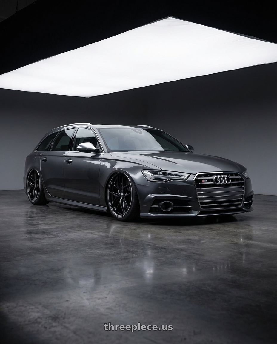 2016 Audi S6 C7 with BBS CC-R 5x112 20x9.0+25 Satin Black wheels