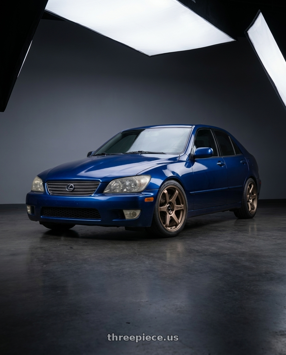 2001 Lexus is300 with Enkei T6R 5x114.3 18x8+40 Matte Bronze wheels