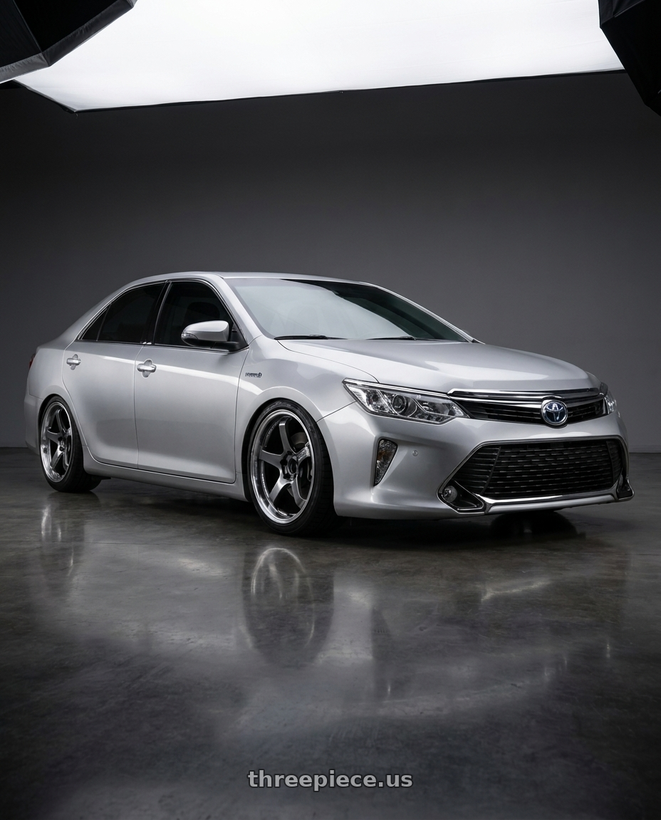 2017 Toyota Camry with Advan Racing GT BEYOND 5x114.3 18x8.0 +44 MACHINING & HYPER PLATINUM BLACK wheels