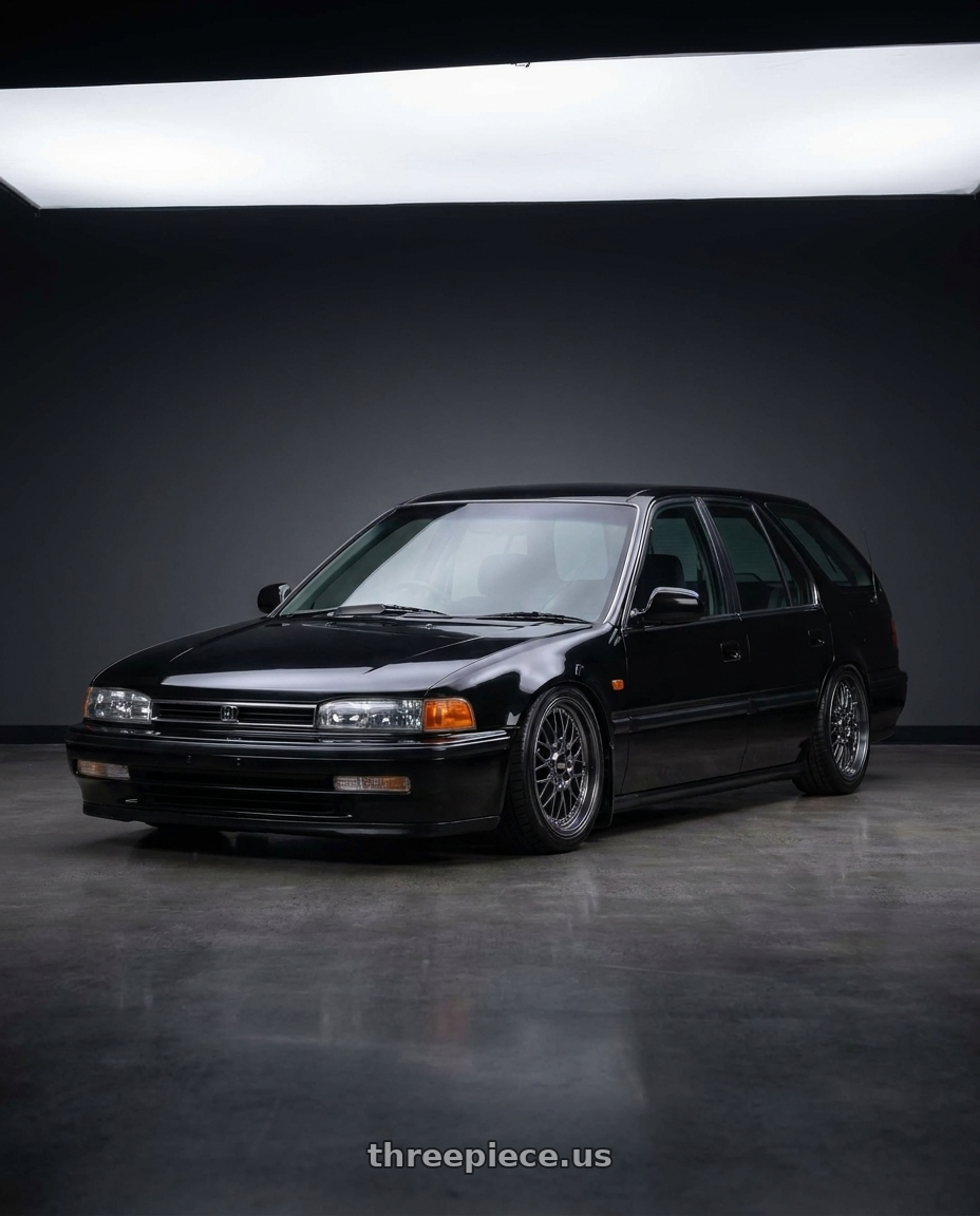 1992 honda accord wagon with BBS RG-R 5x100 17x7.5 +35 Diamond Black wheels