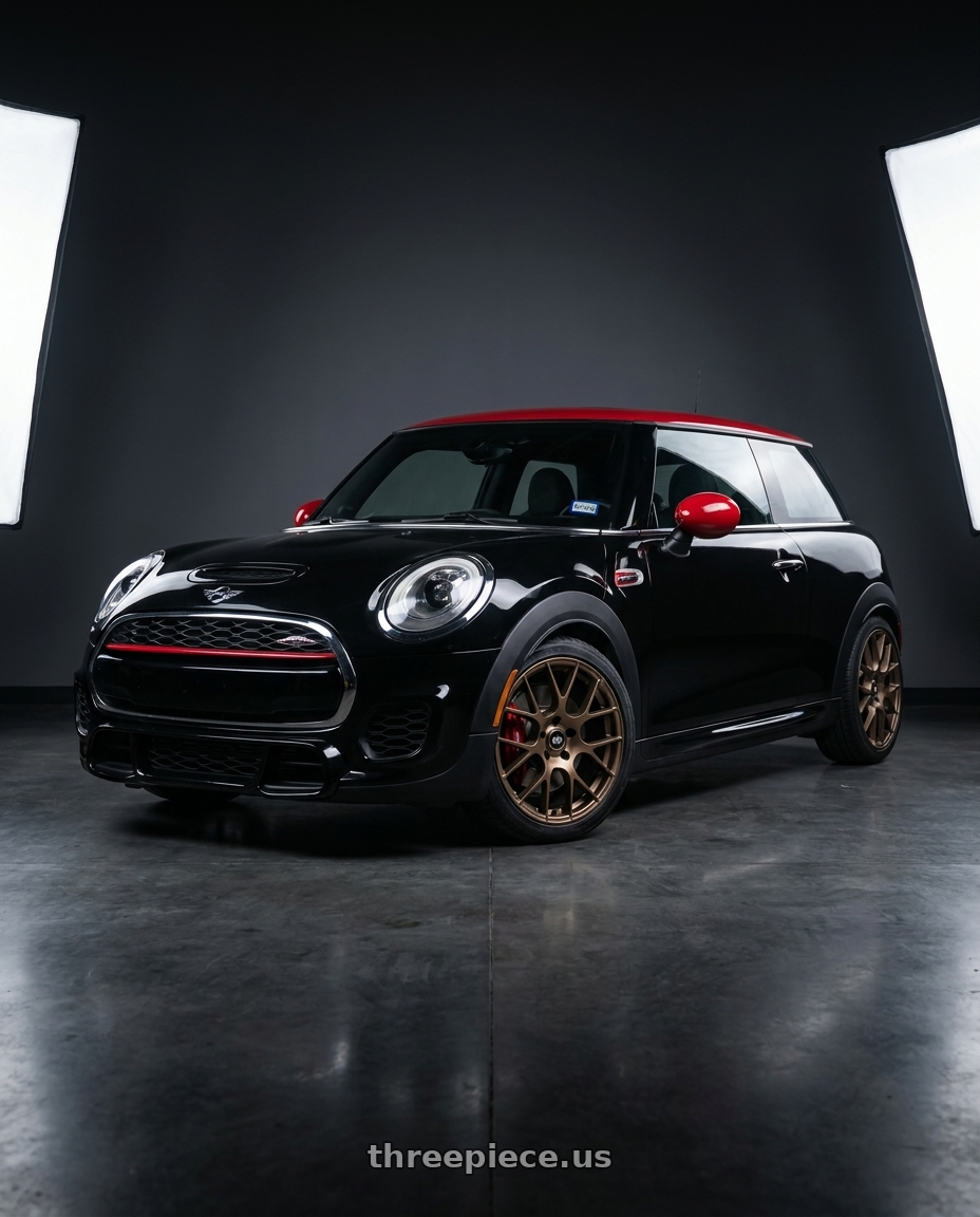 2017 mini John cooper works with Enkei Raijin 5x112 18x8+45 Bronze wheels