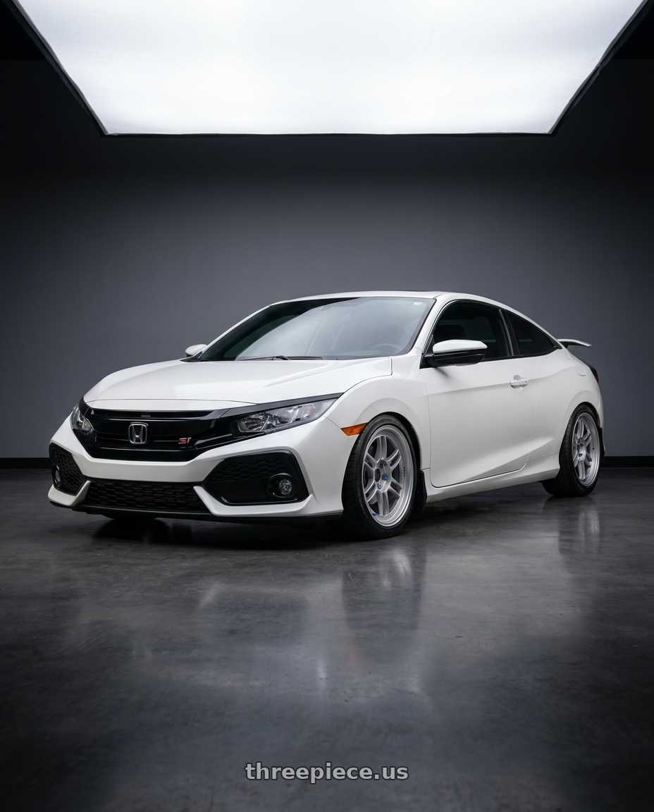 2019 honda CIVIC SI with Enkei RPF1RS 5x114.3 18x9.5+12 Silver wheels