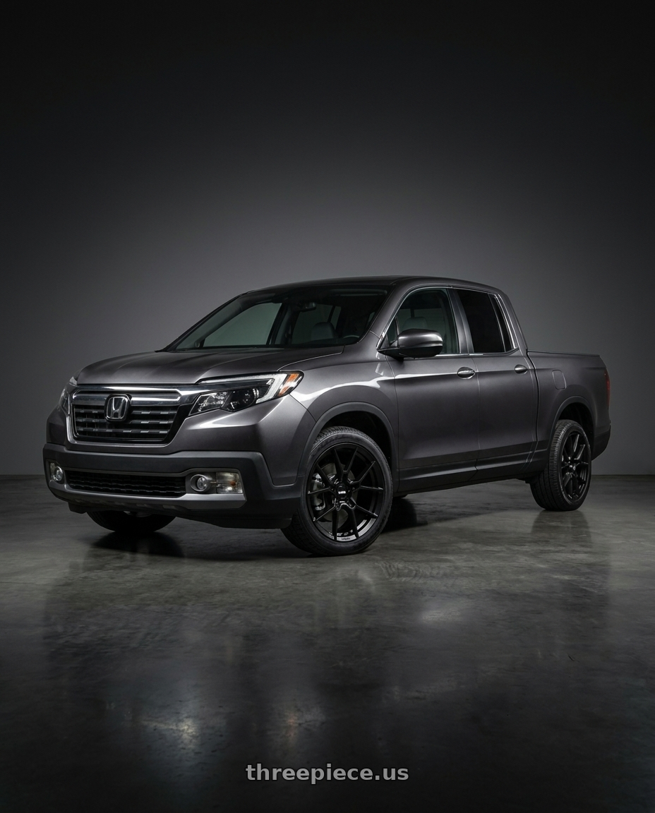 2020 Honda Ridgeline Sport with Rotiform RC199 KPR 5X120 20x9 +38 SATIN BLACK wheels