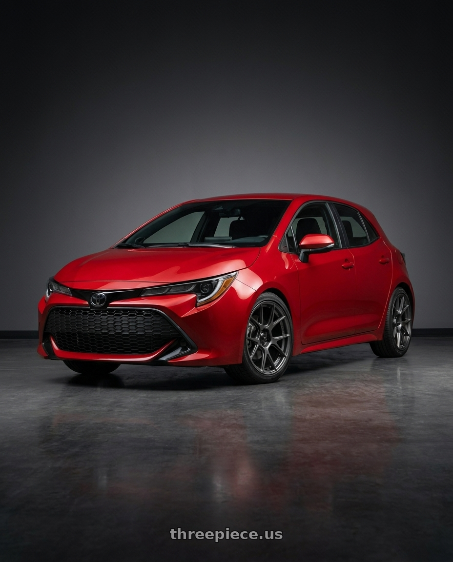2022 Corolla Sport with Konig Ampliform 5x100 18x8.5+44 Dark Metallic Graphite wheels