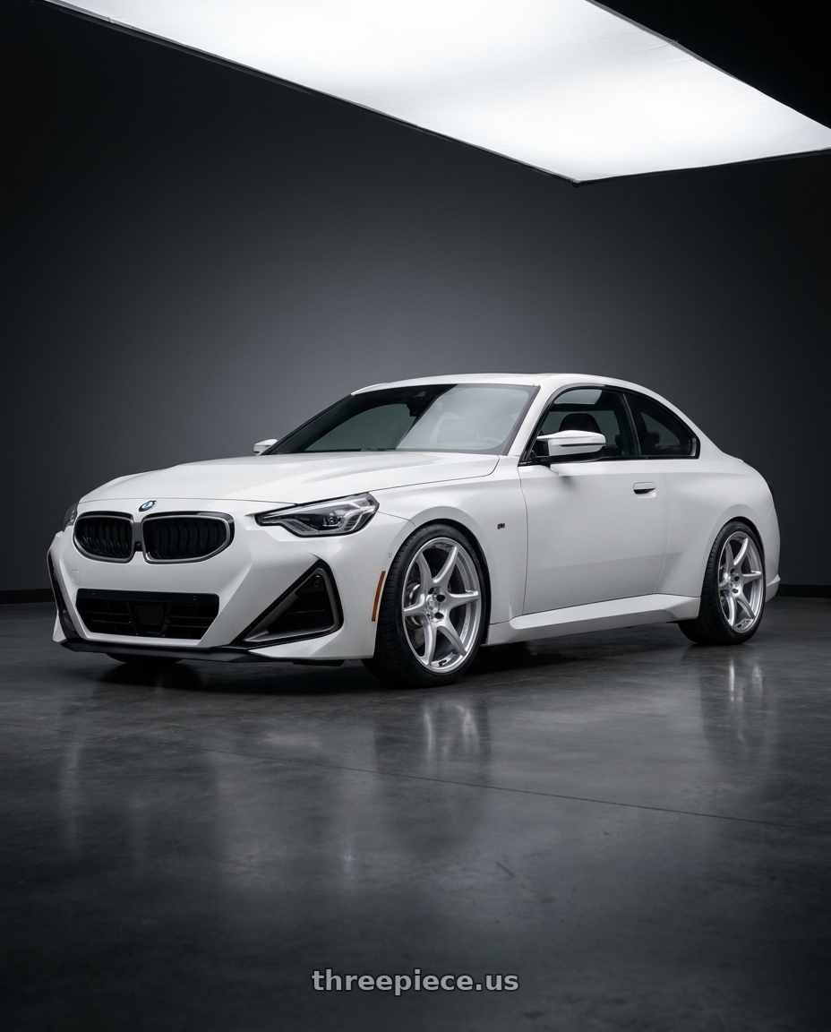 2024 BMW 2 Series G42 with Kansei K11S Tandem 5X112 19x9.5 22 Hyper Silver wheels