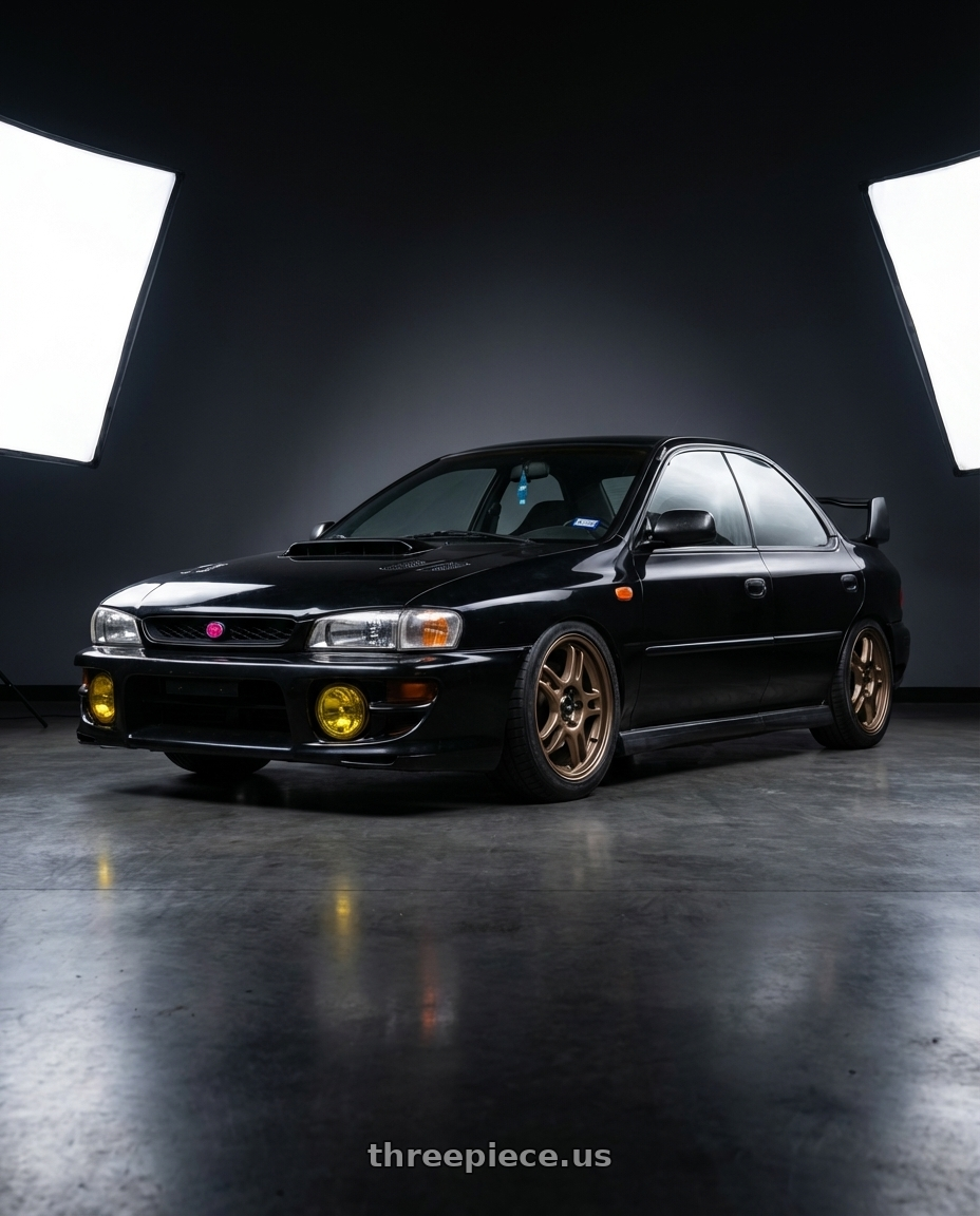 1998 Subaru Impreza GC8 with Konig Hypergram 5x100 17x8+40 Race Bronze wheels