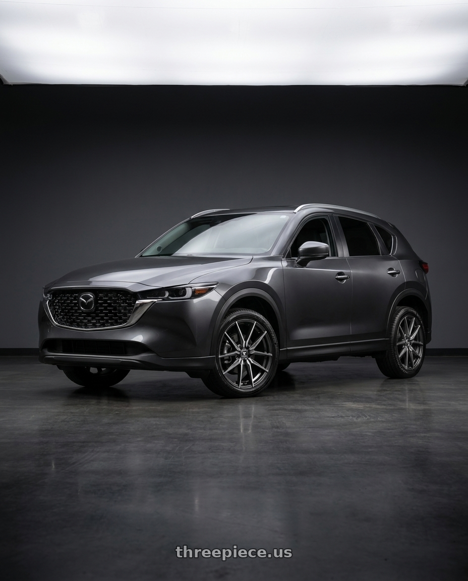 2025 Mazda cx-5 with TOUREN TR94 3294 5x112 19x8.5 +35 GLOSS GRAPHITE BRUSHED WITH DARK wheels