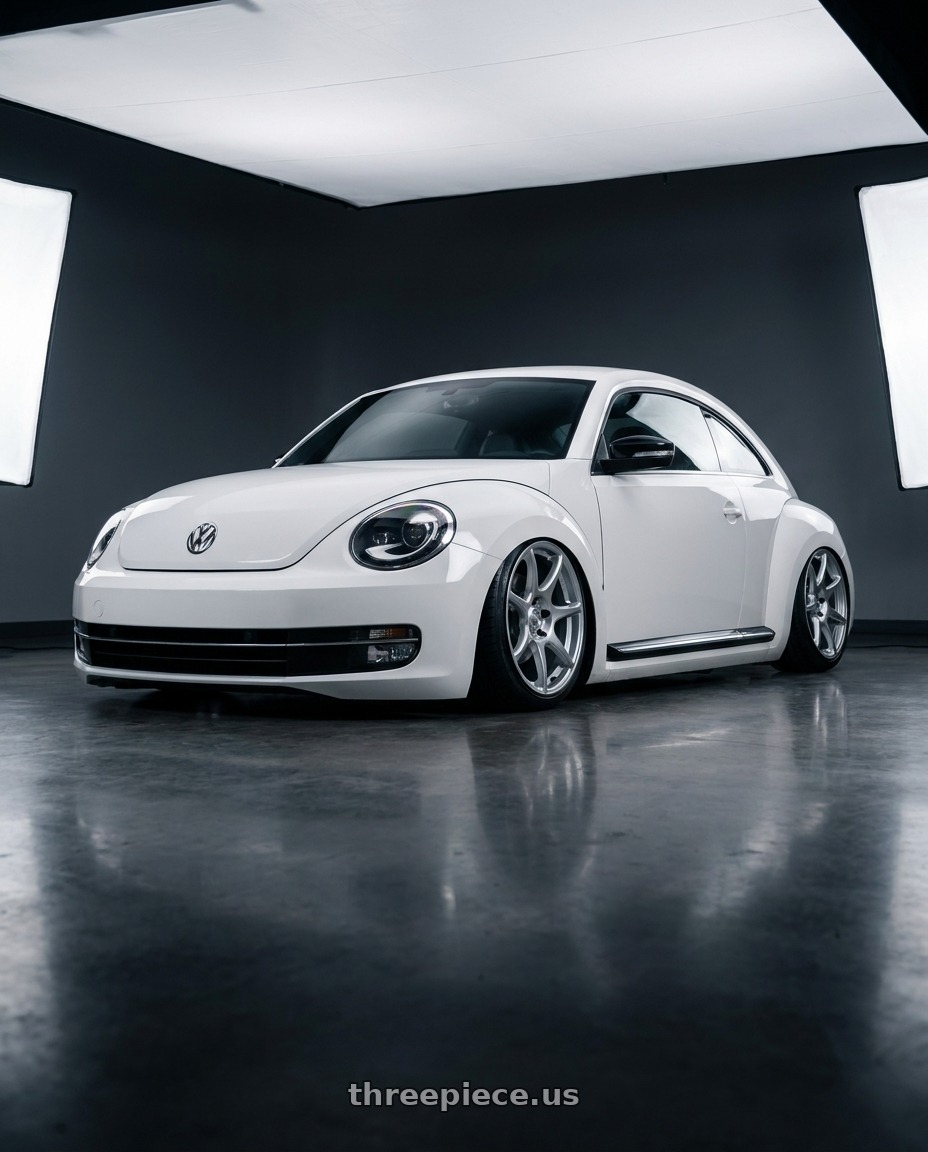 2016 Volkswagen Beetle Turbo with Kansei K11S Tandem 5X112 19x9.5 22 Hyper Silver wheels