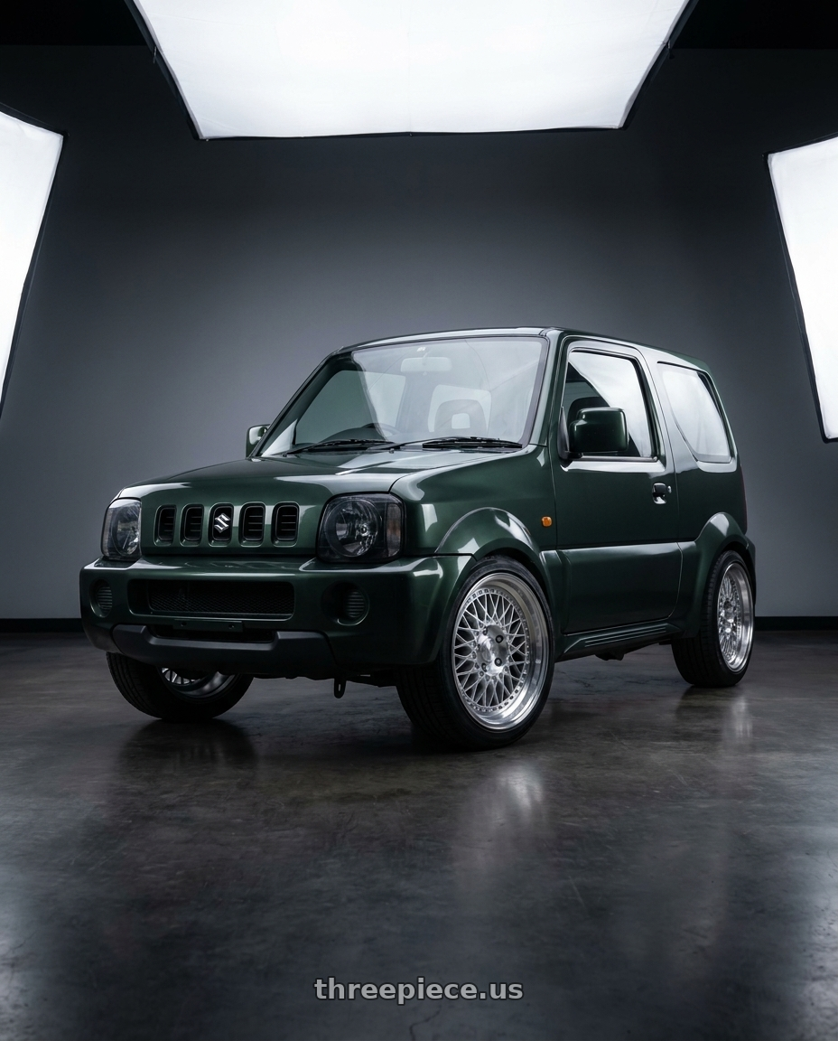 1995 Suzuki Jimny with Avant Garde Wheels M540 5X112 18x9 +48 Silver Machined wheels